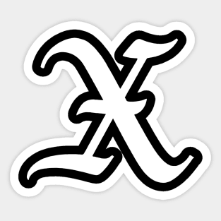 X logo Sticker